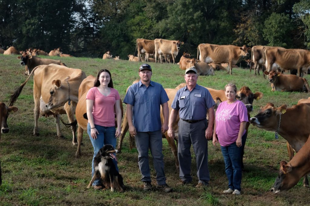 The Lutz family, owners of Piedmont Jersey Farm. Photo by Nancy Pierce.